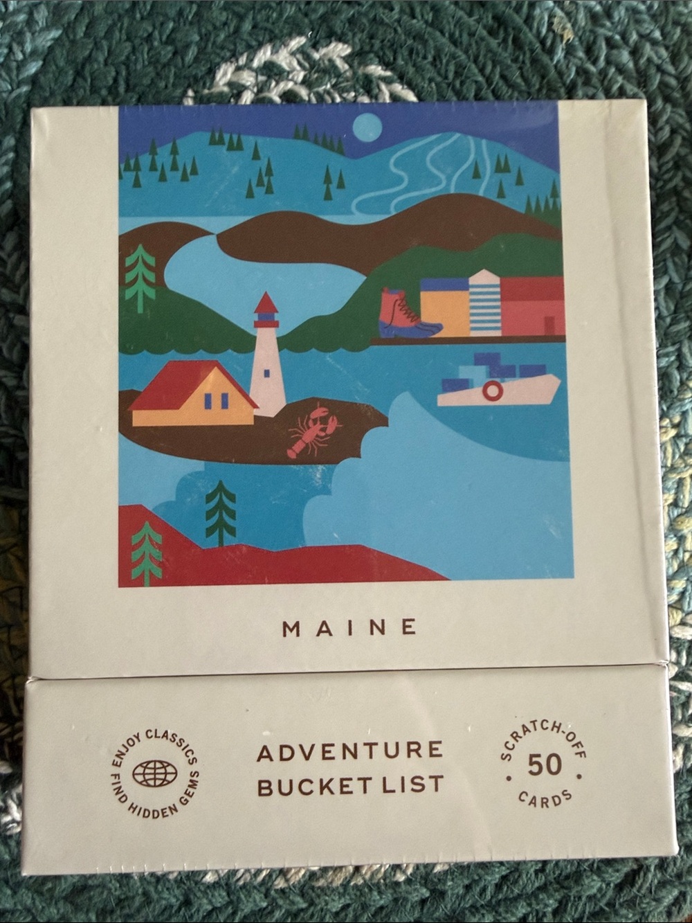 Maine Adventure Bucket List Scratch-Off Cards - Coastal Illustration